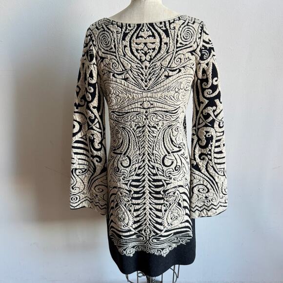 Vintage Y2K JEAN PAUL GAULTIER Iconic Wool Tattoo Dress - Picture 4 of 10